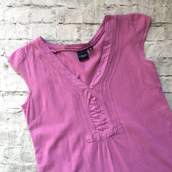 Sonoma Button Front Tee - Picture 2 of 4